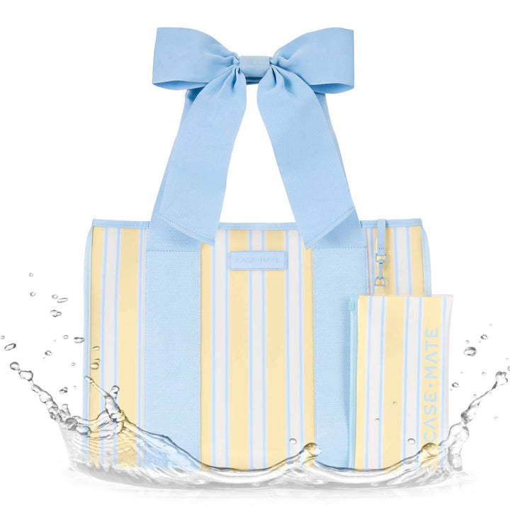 STRIPE BOW JELLY TOTE
