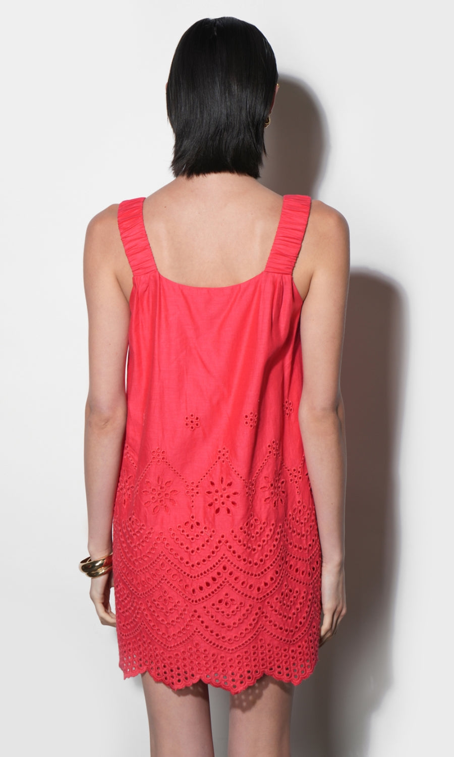 KALLIE EMBROIDERED MINI DRESS