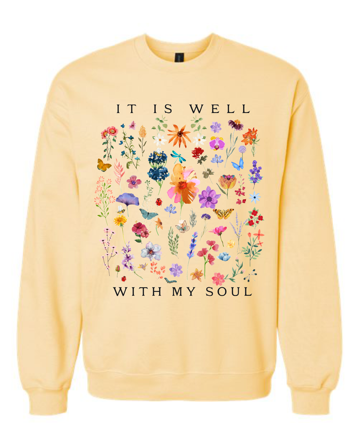 IT IS WELL WITH MY SOUL CREWNECK TEE/SWEATSHIRT