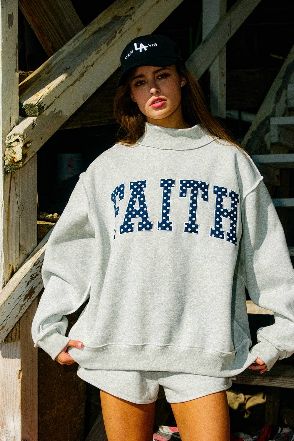FAITH POLKA-DOT SWEATSHIRT