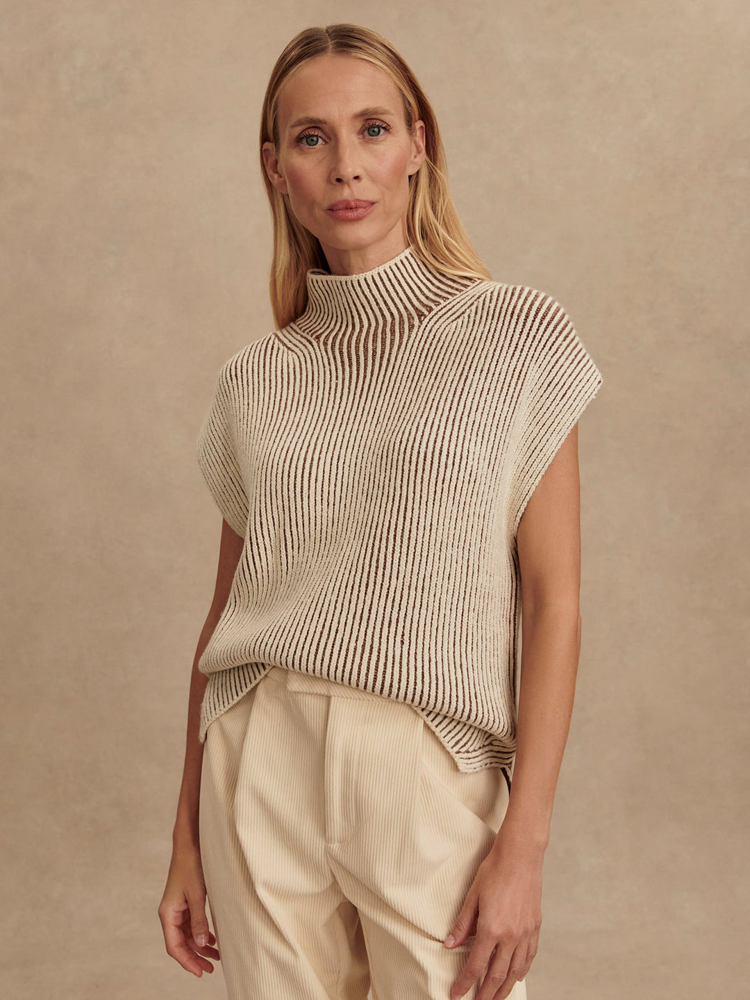 LAUREN PLATED KNIT TANK