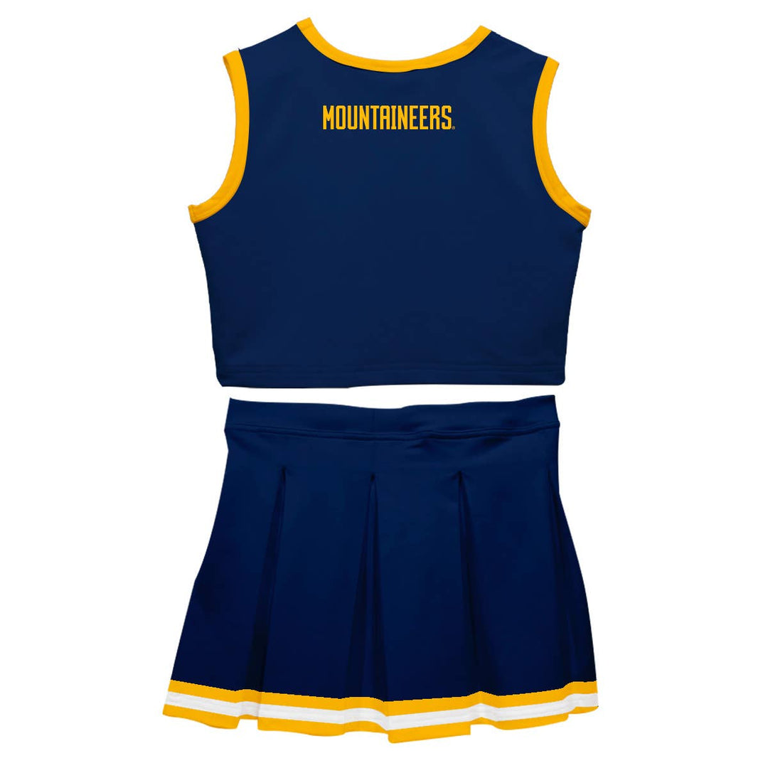 West Virginia Mountaineers Blue Sleeveless Cheerleader Set