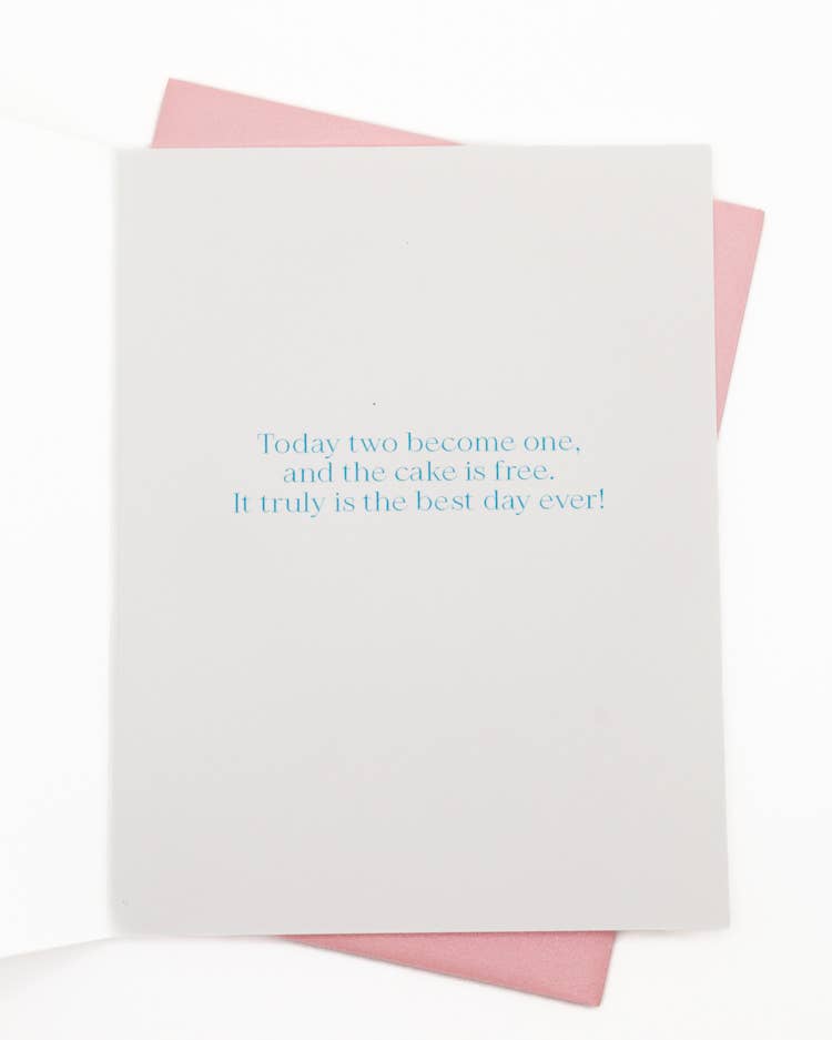 'Best Day Ever' Wedding Cake Greeting Card