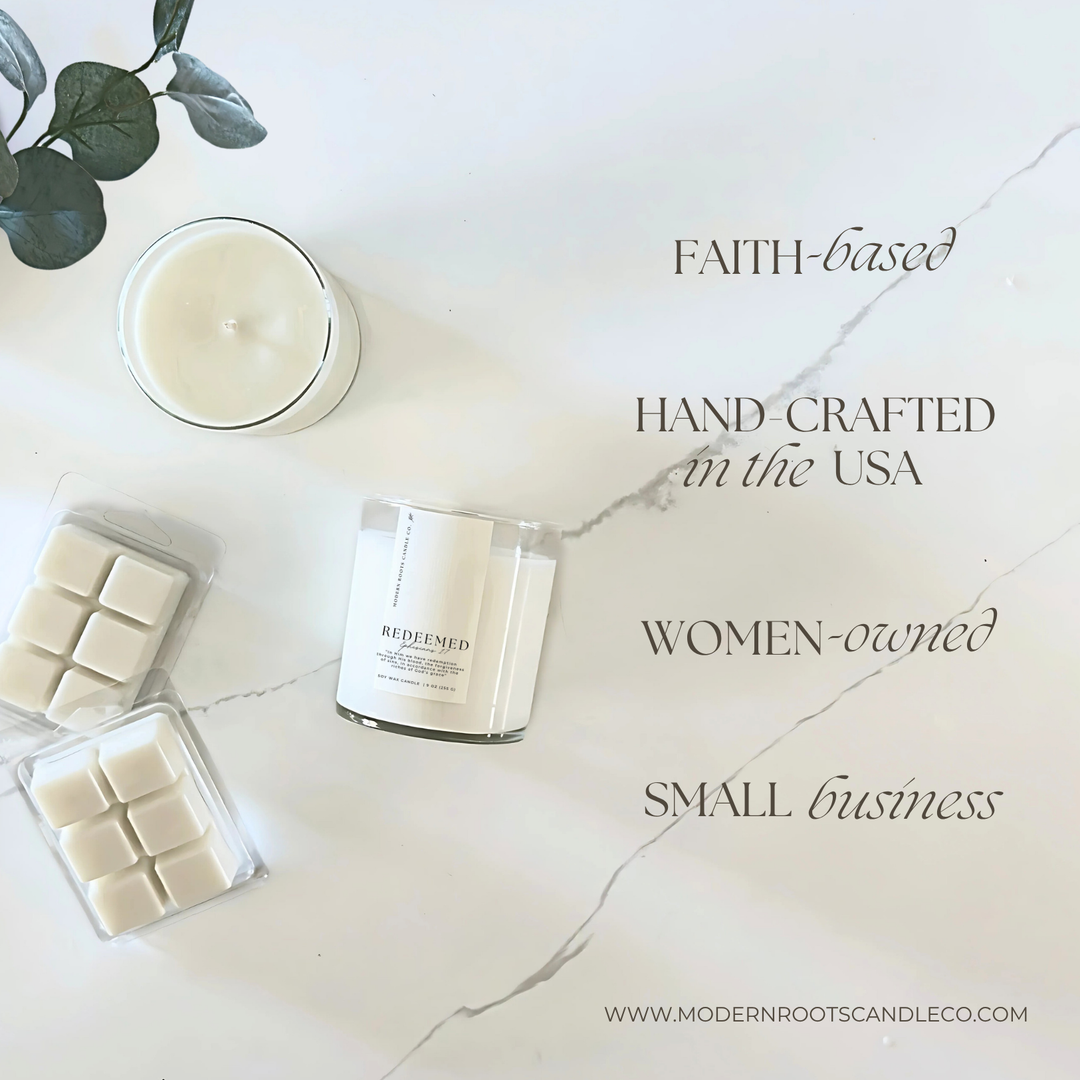 Redeemed | Eucalyptus & Mint | 9 oz. Clear Jar Soy Candle