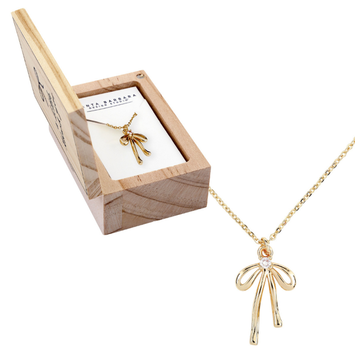 Treasure Box Bow Necklace - I Said a Little Prayer for You