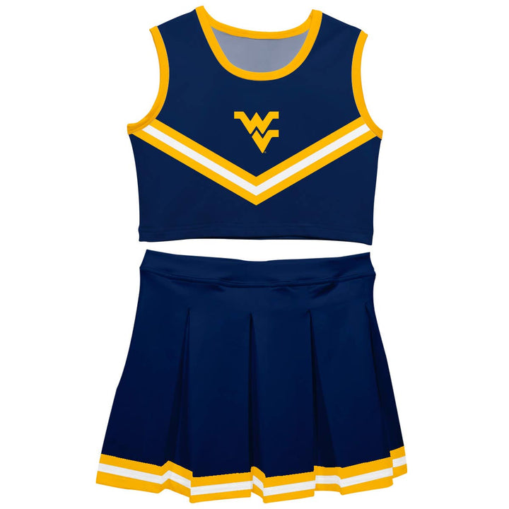 West Virginia Mountaineers Blue Sleeveless Cheerleader Set