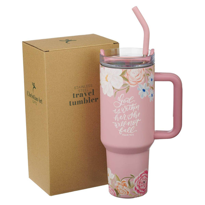 40oz TUMBLER "GOD IS WITHIN HER"