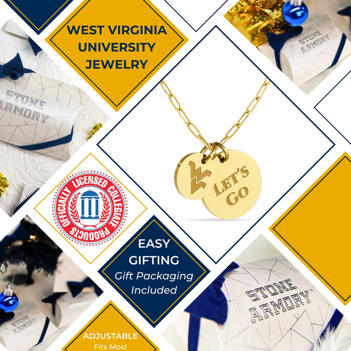 West Virginia Paperclip Chain Charm Necklace