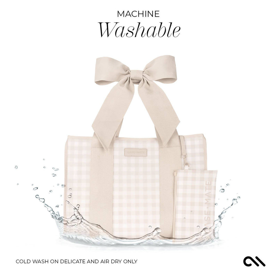 GINGHAM BOW JELLY TOTE