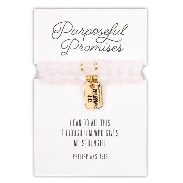 GLASS BEAD TAGGED BRACELET