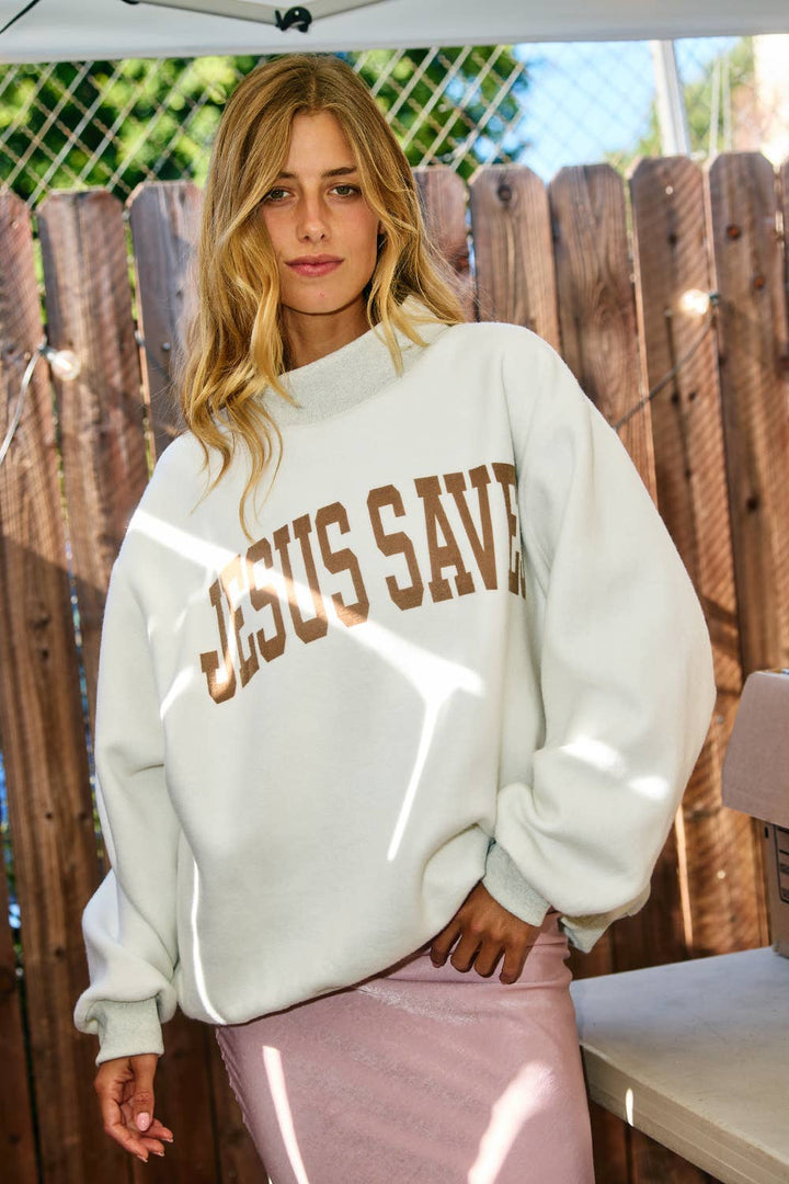 JESUS SAVES REVERSIBLE SWEATSHIRT