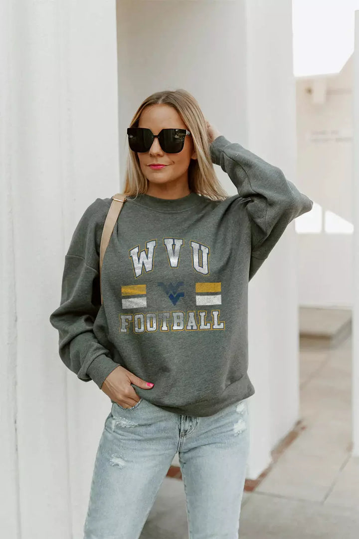 WVU FOOTBALL CREWNECK PULLOVER