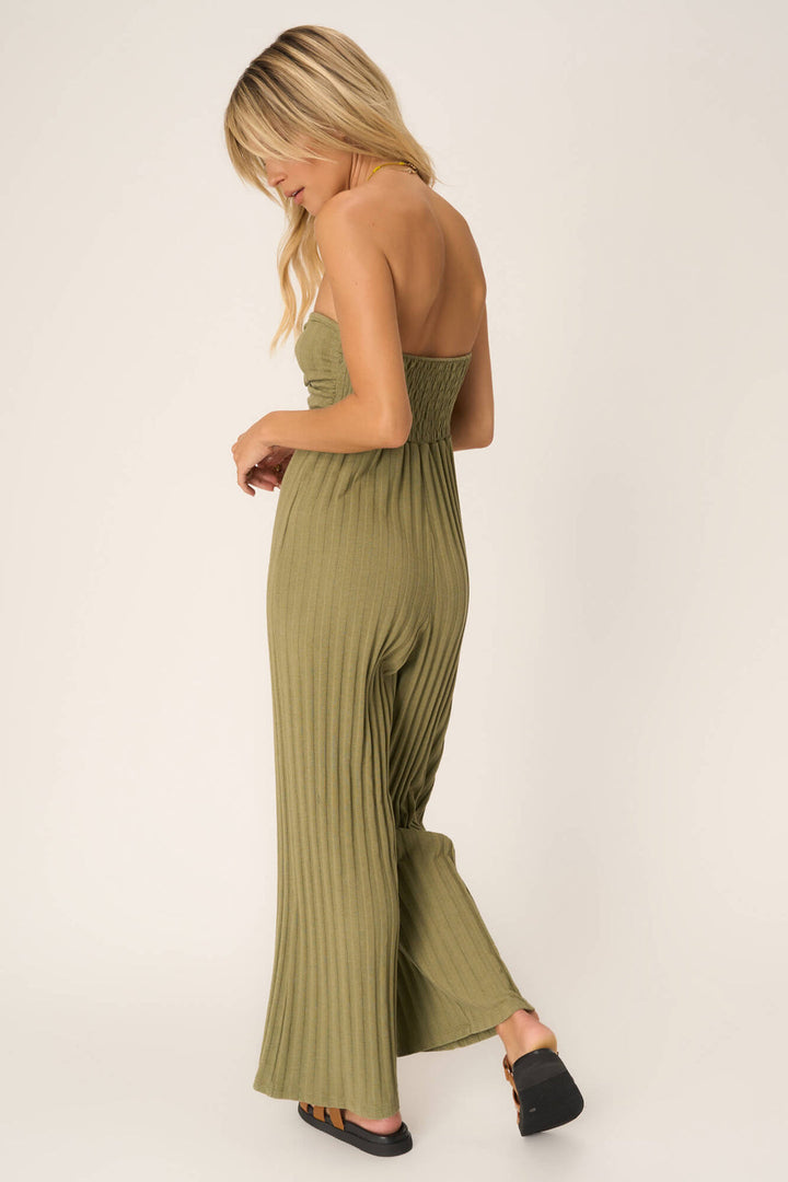 MARSEILLE STRAPLESS RIB JUMPSUIT