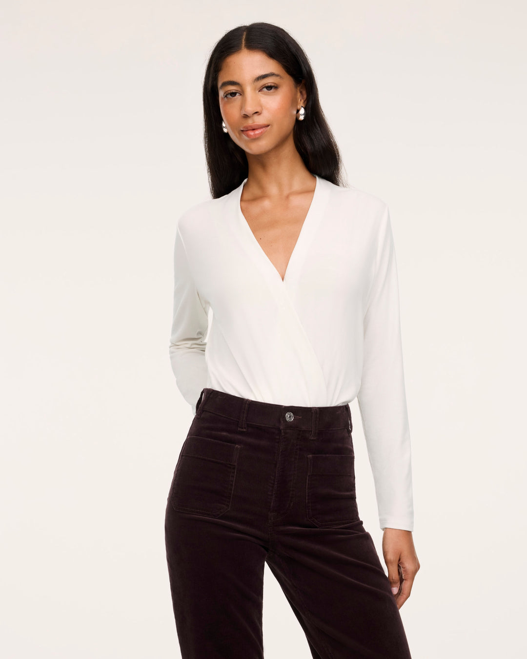 LONG SLEEVE WRAP BODYSUIT