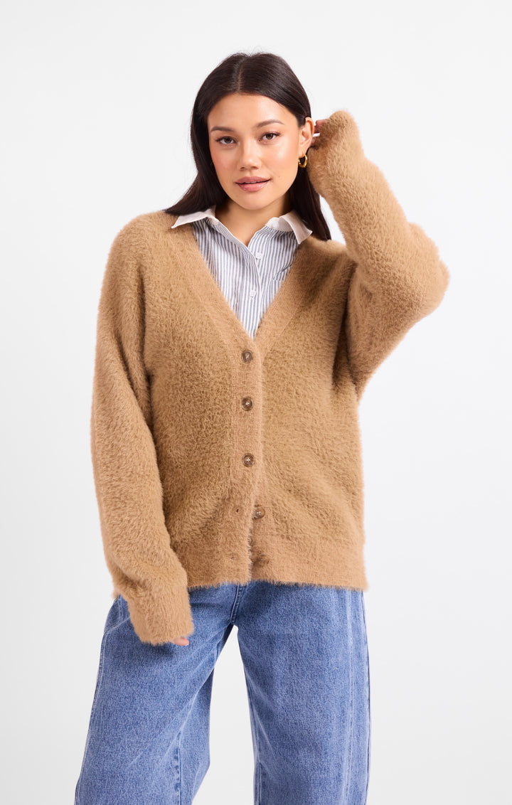 HALLIE FUZZY CARDI