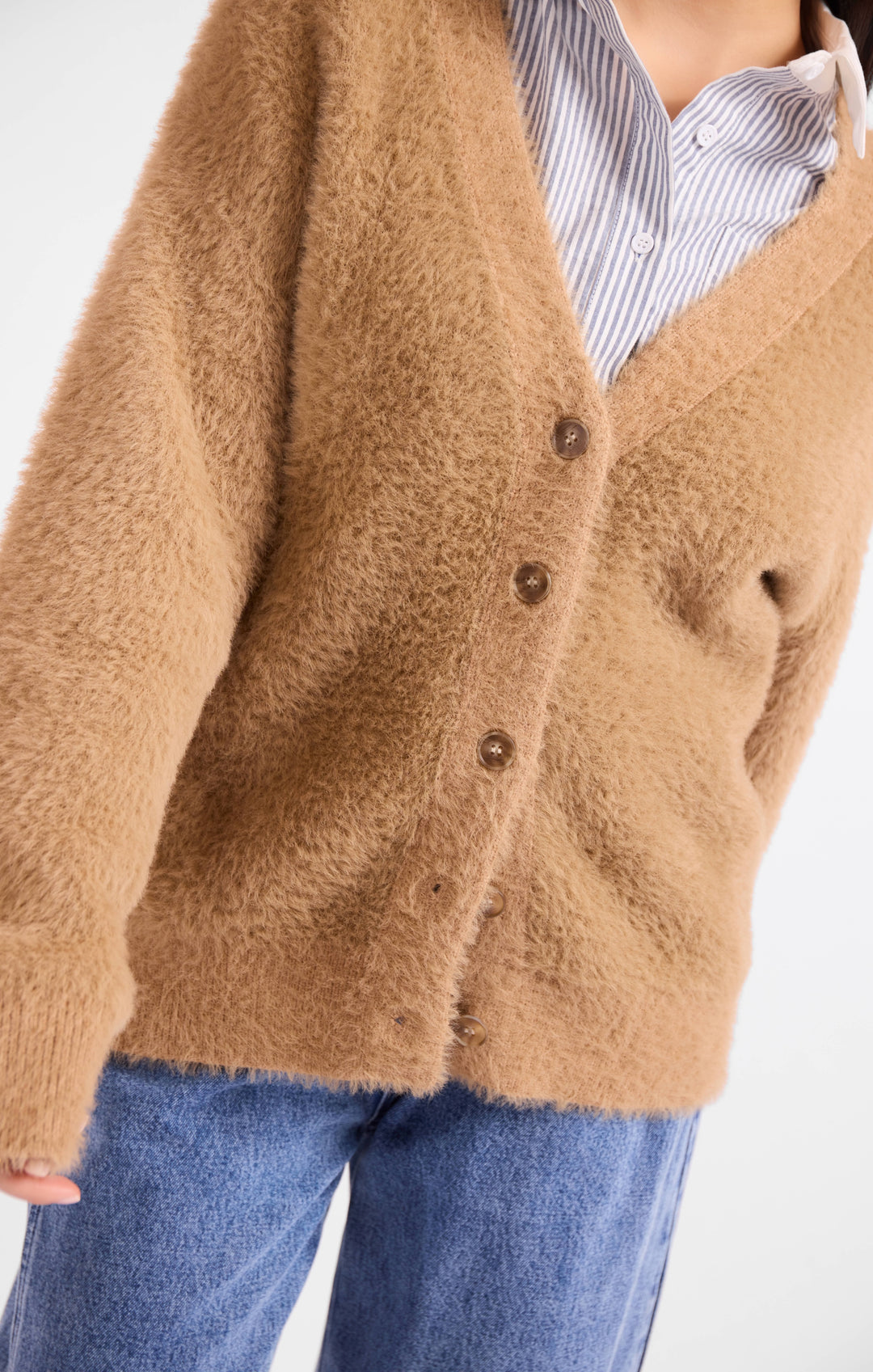 HALLIE FUZZY CARDI