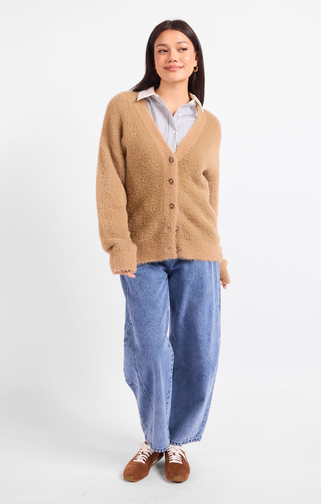 HALLIE FUZZY CARDI