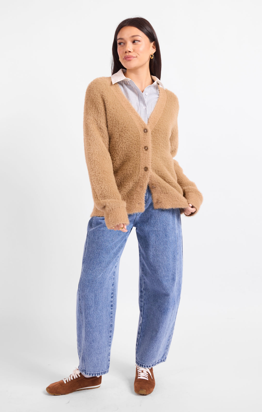 HALLIE FUZZY CARDI