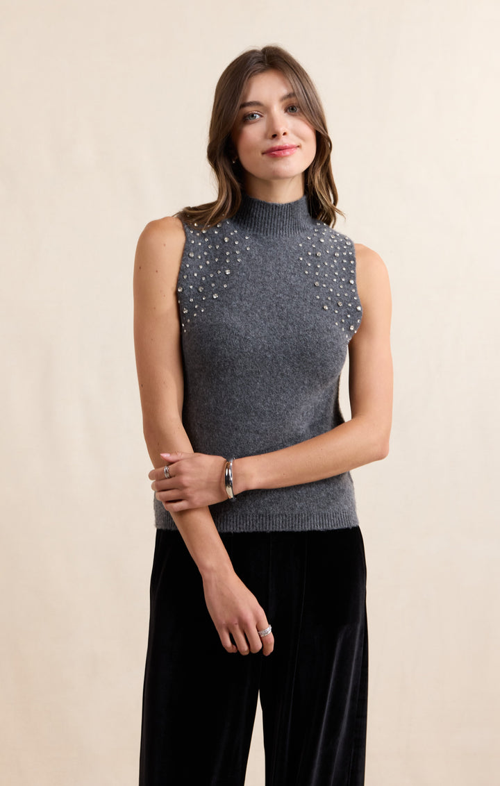 SHELBY EMBELLISHED SWEATER VEST