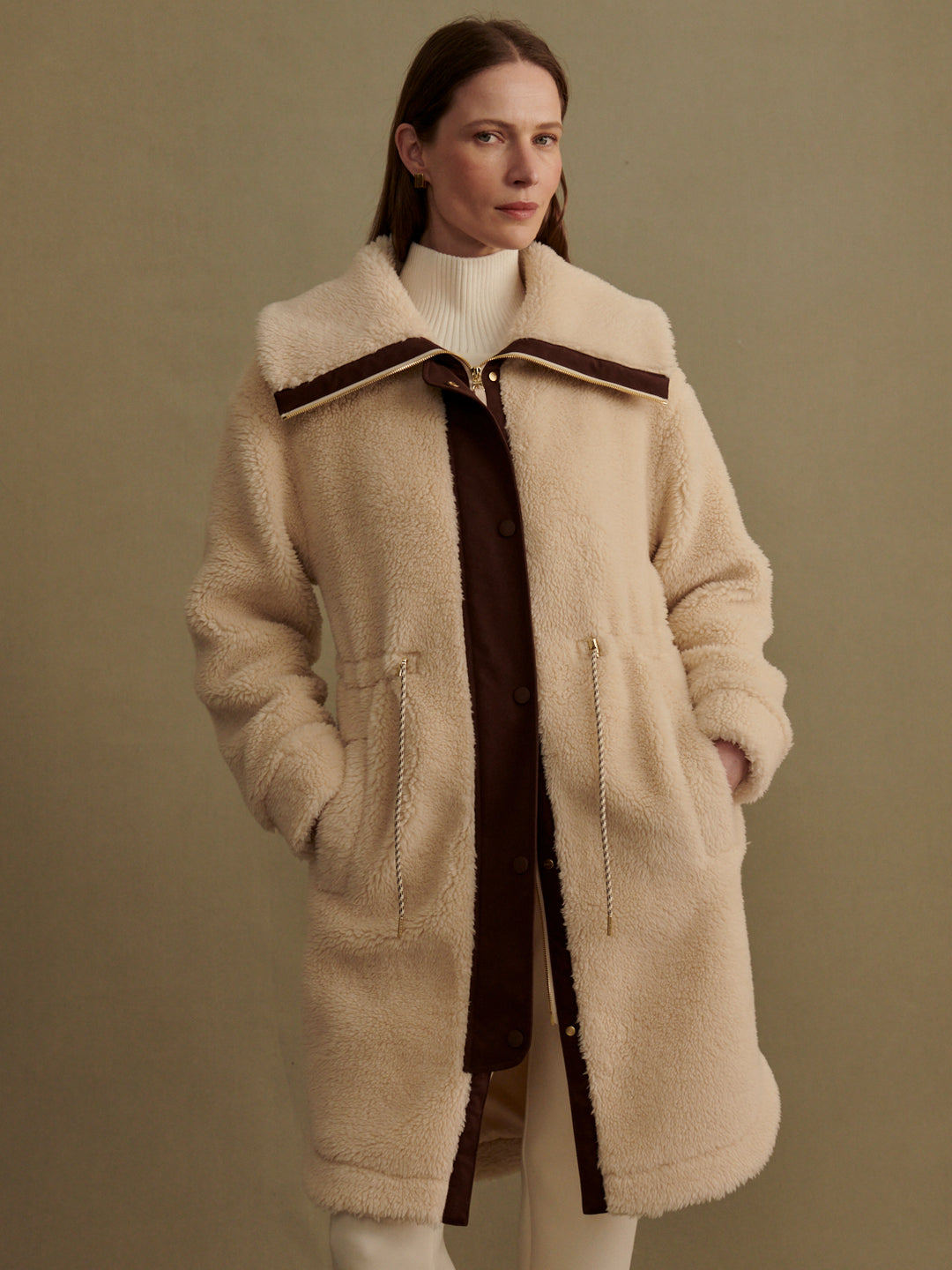 JEREMY LONG SHERPA COAT