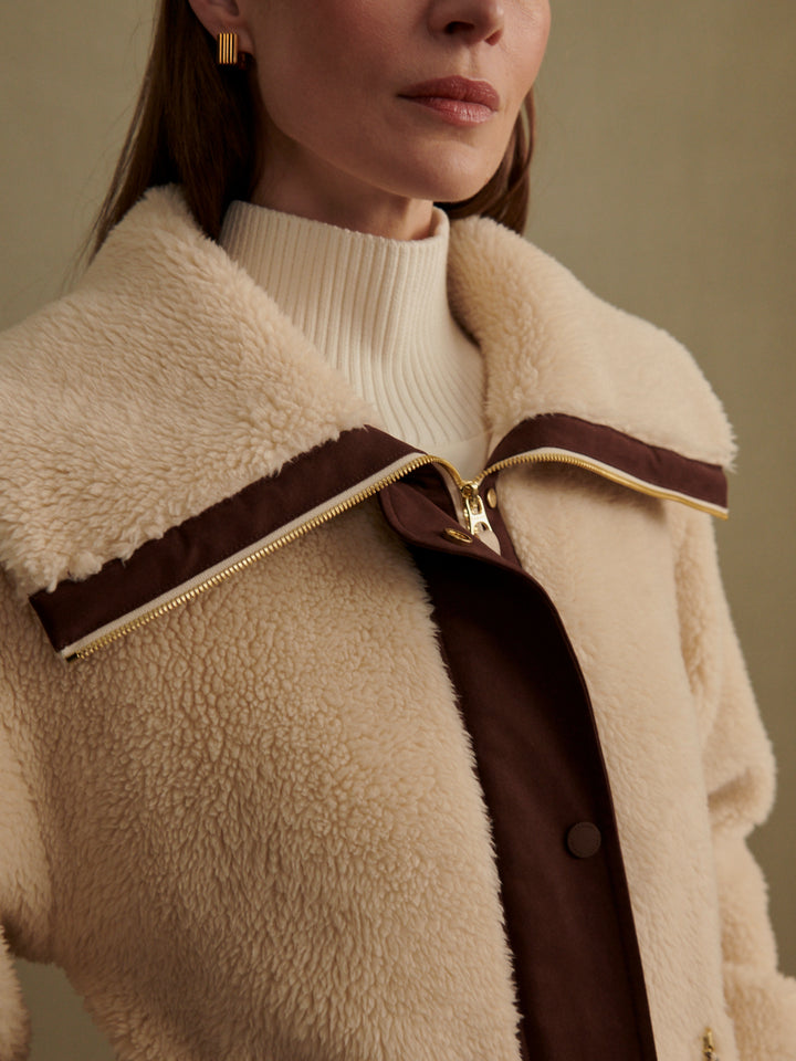 JEREMY LONG SHERPA COAT
