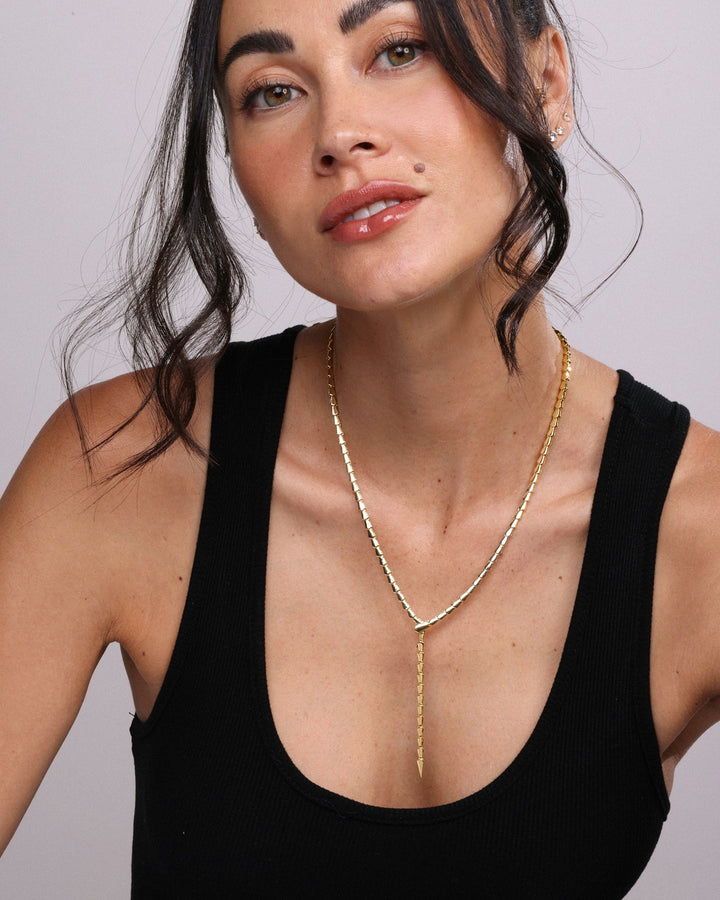 SERPENT LARIAT NECKLACE