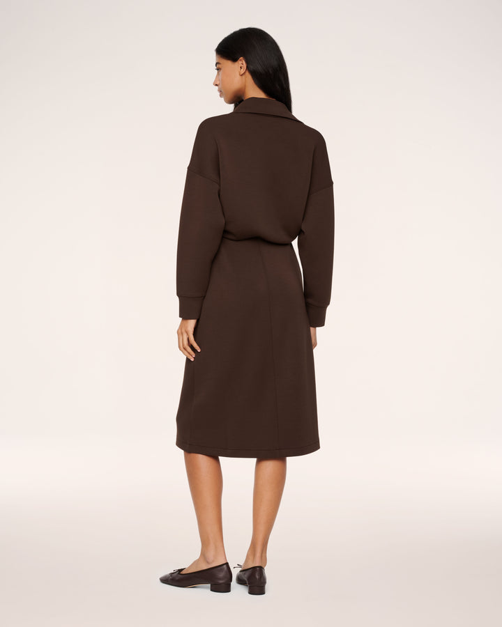 AIRESSENTIALS RUGBY COLLAR MIDI DRESS