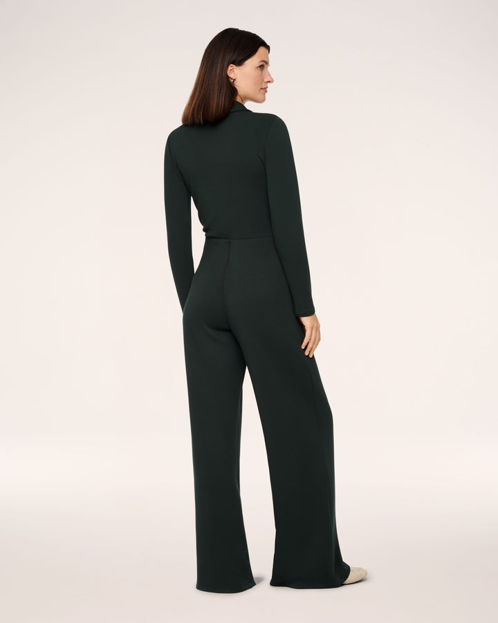 AIRESSENTIALS V-NECK TIE-WAIST JUMPSUIT