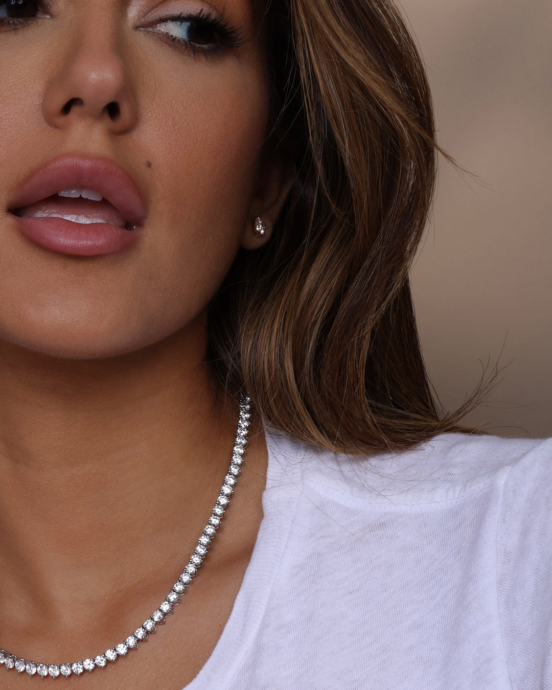 MAMA NOT YOUR BASIC TENNIS NECKLACE 4mm