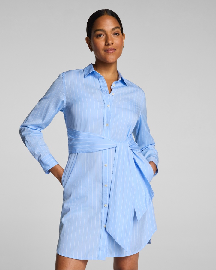 POPLIN MINI SHIRT DRESS