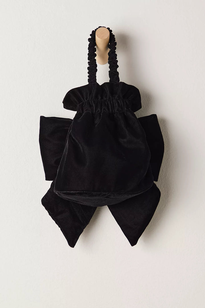 BELLE VELVET BOW BAG