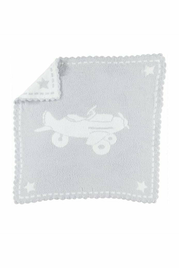 CC SCALLOPED PLANE BABY BLANKET