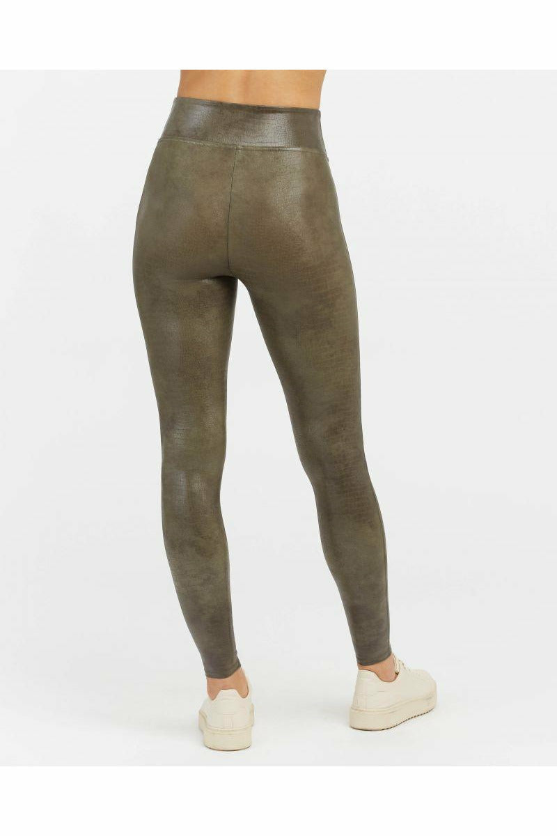 FAUX LEATHER CROC SHINE LEGGING