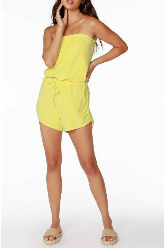 STRAPLESS TERRY ROMPER