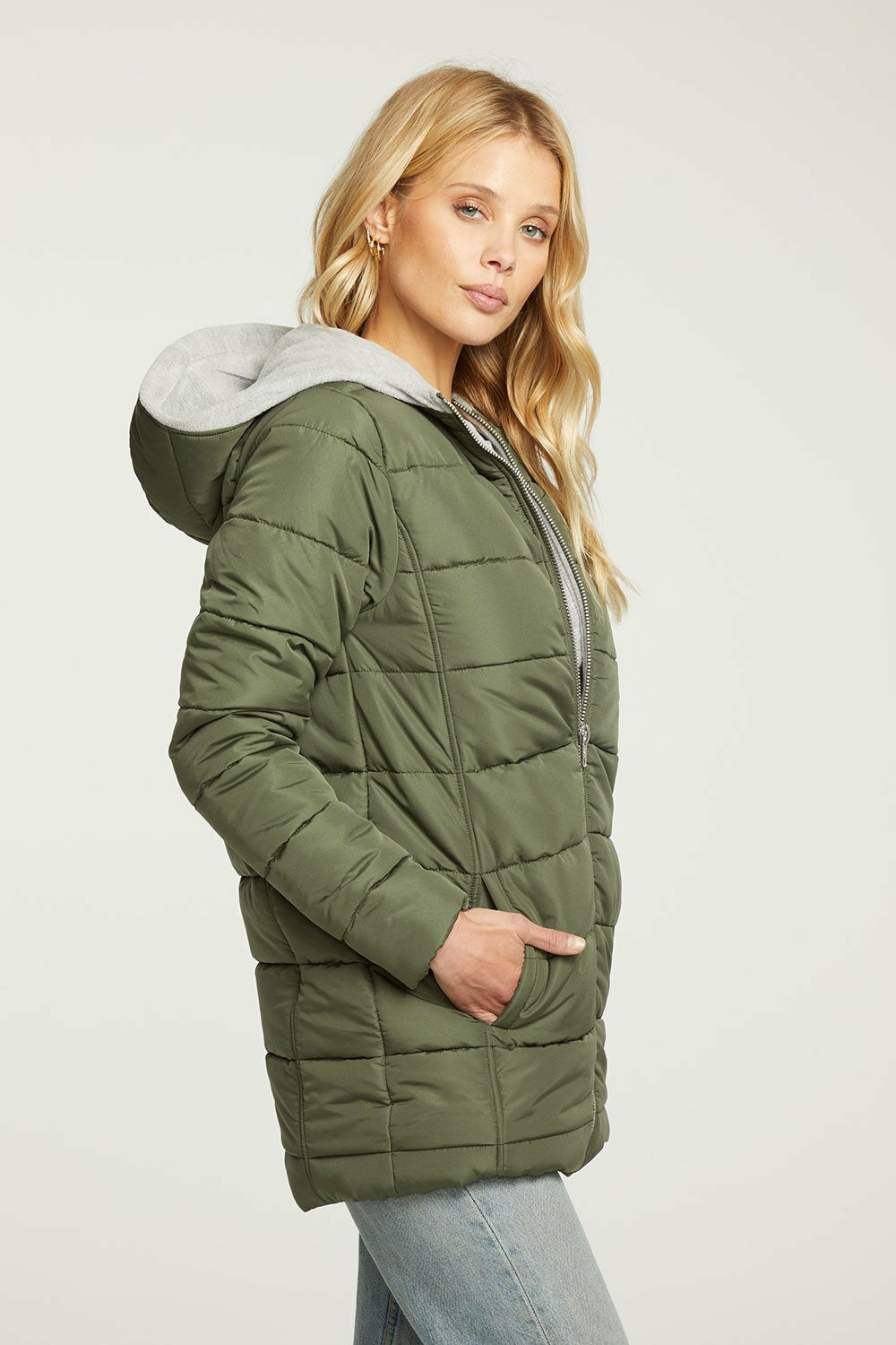 QUILTED HOODED PUFFER