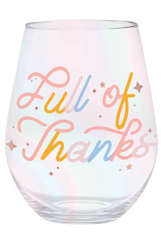 JUMBO WINE GLASS - FULL THANKS