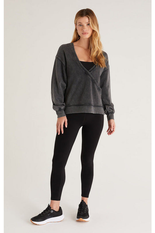 REVERSIBLE WASHED SWEATSHIRT