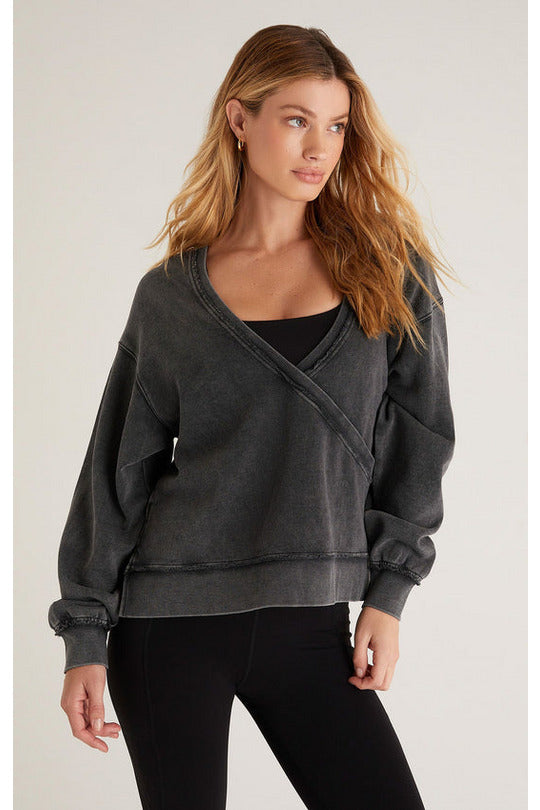 REVERSIBLE WASHED SWEATSHIRT
