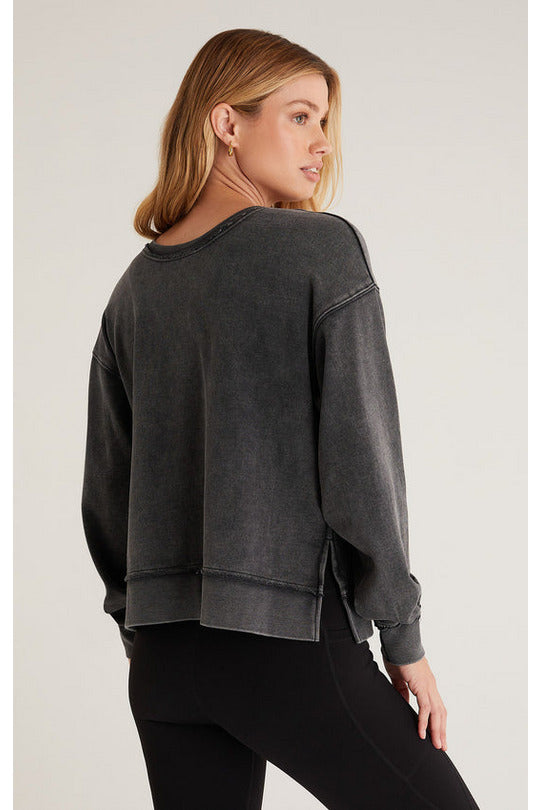 REVERSIBLE WASHED SWEATSHIRT