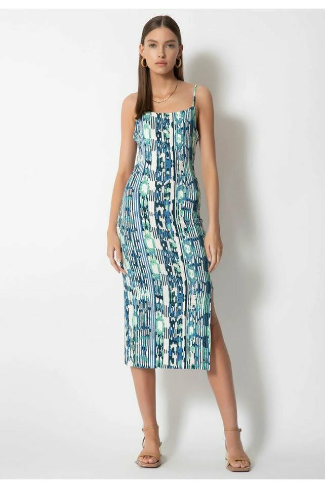 JAYCI DRESS- OCEAN IKAT
